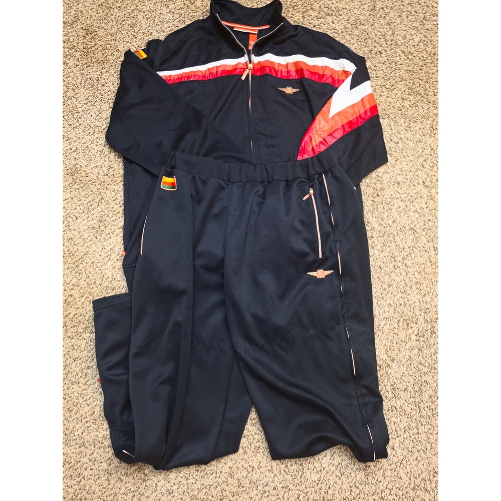 Vintage Rocawear Tracksuit Set - Black Retro Full-Zip Jacket & Pants - Men's XL